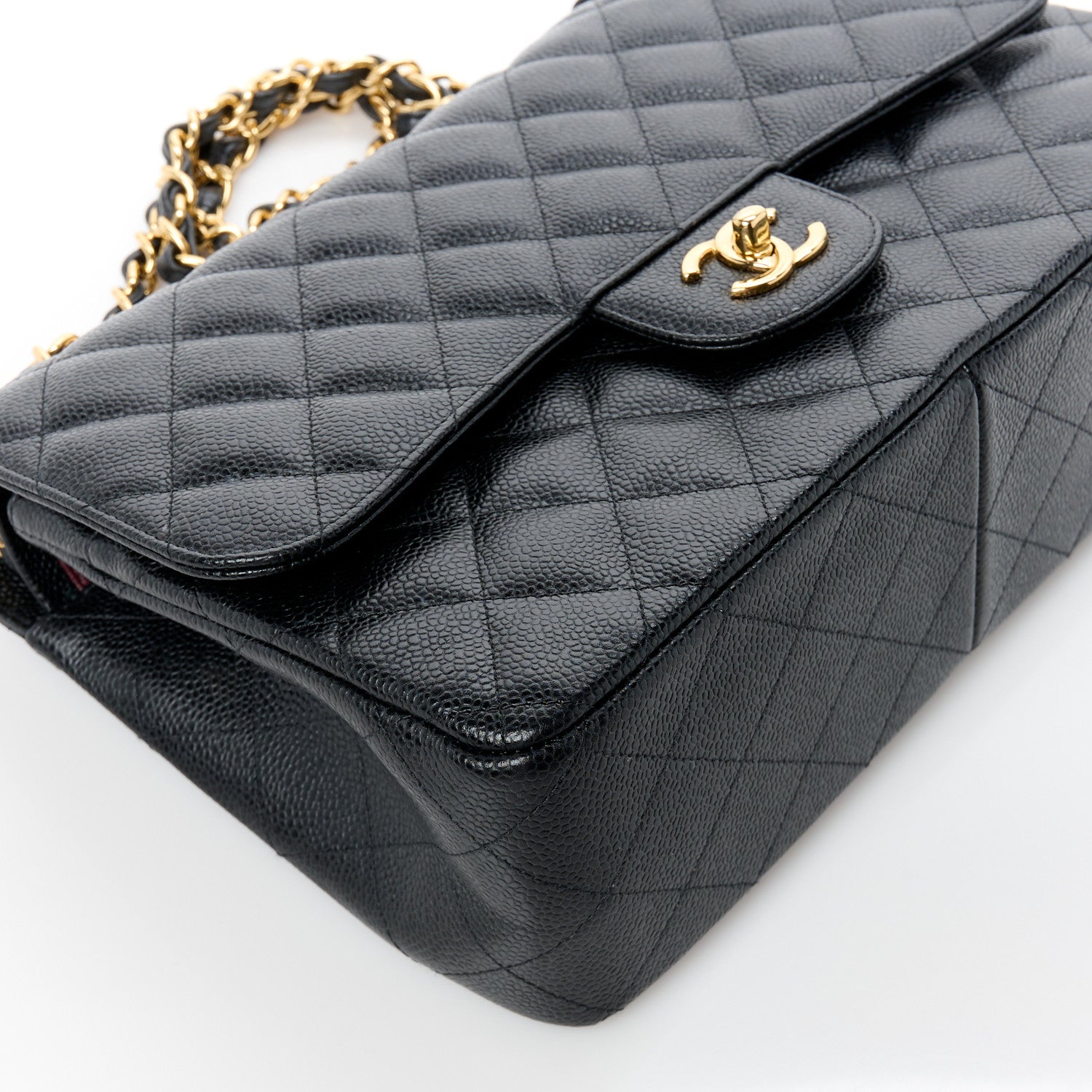 Chanel Caviar Quilted Jumbo Double Flap Black 10 of 11