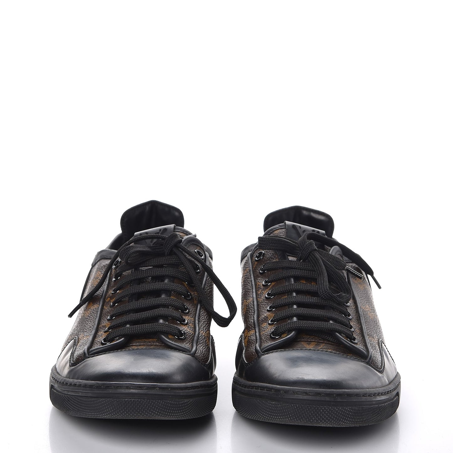 Calfskin Monogram Slalom Sneakers 9 Black