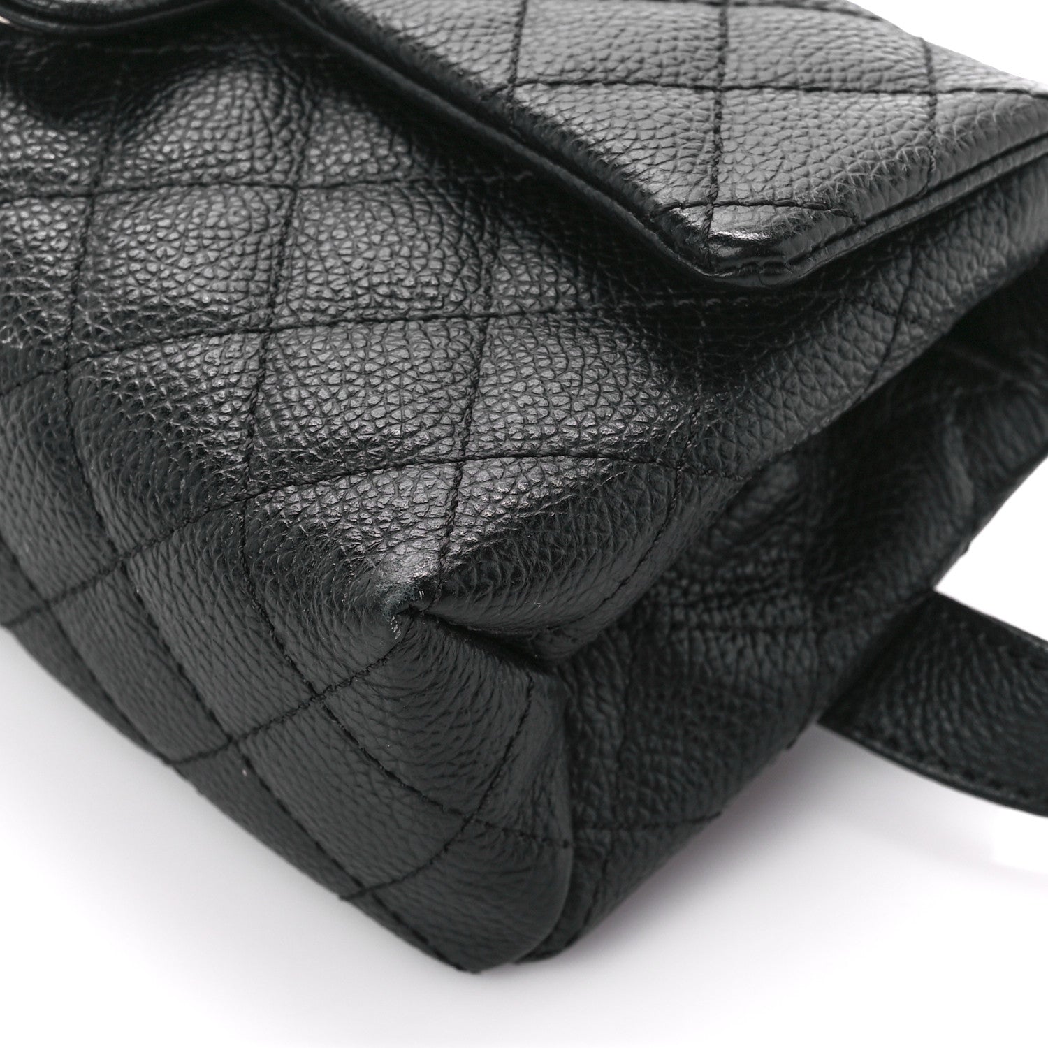 Chanel Grained Calfskin Quilted 2.55 Reissue Flap Belt Bag Clutch Black 12 of 12