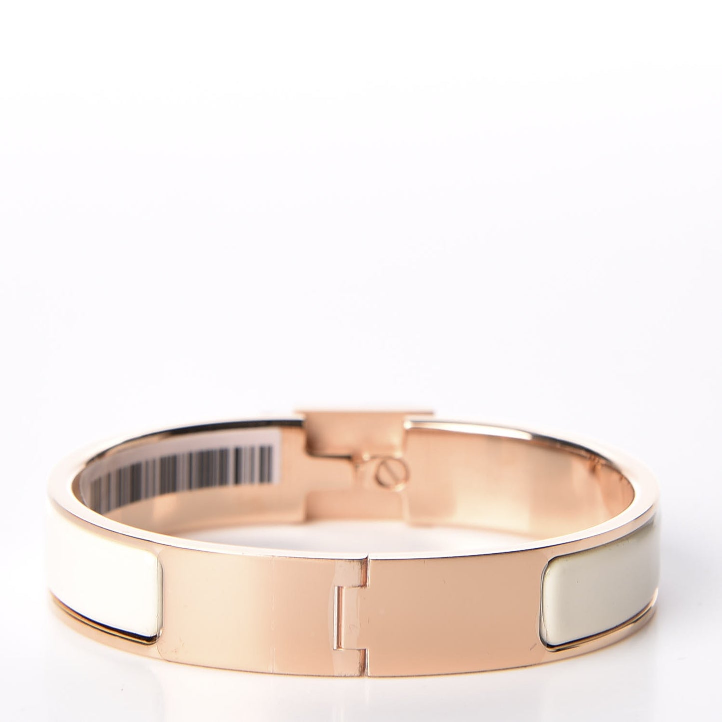Enamel Narrow Clic Cadenas Bracelet PM Craie