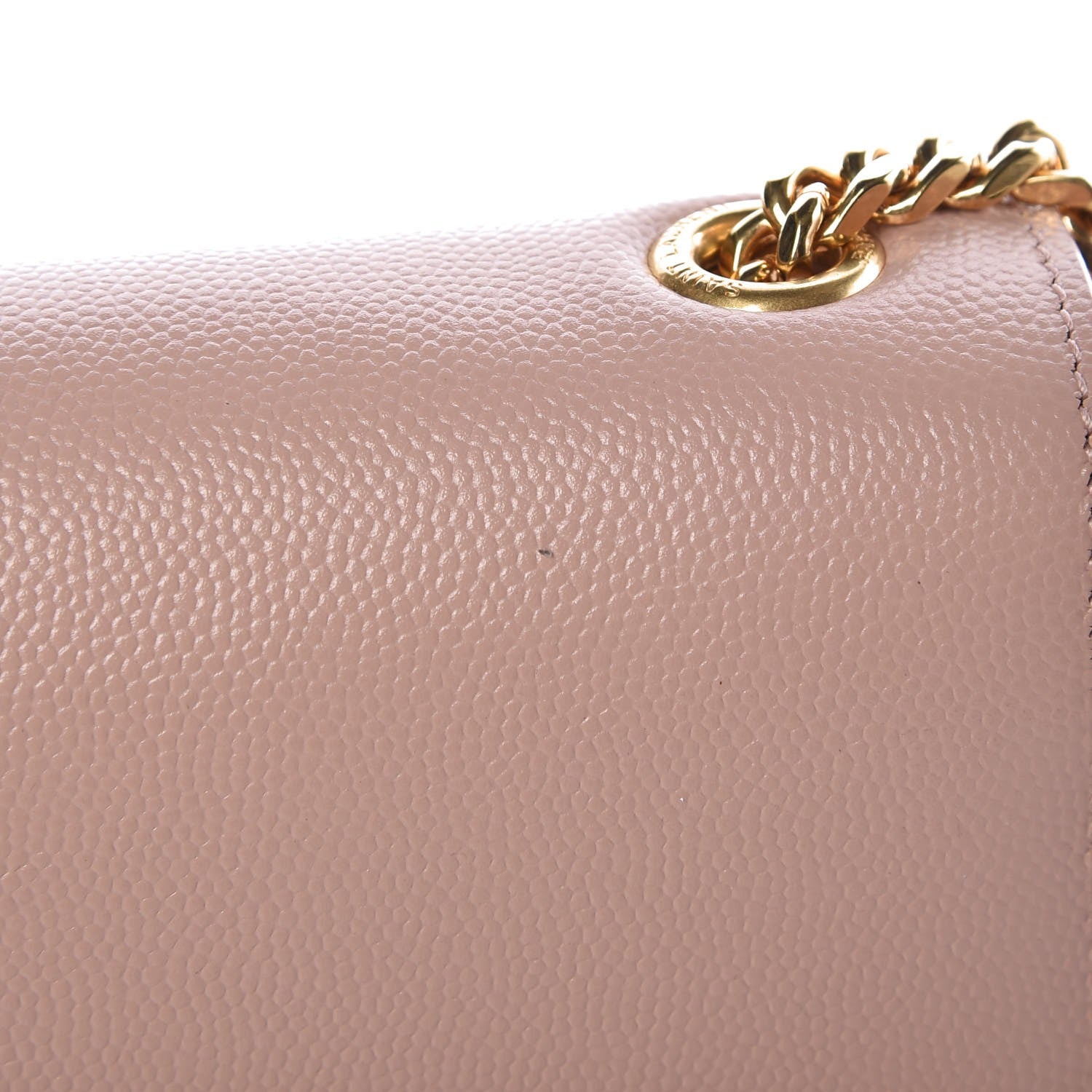 Saint Laurent Grain De Poudre Small Monogram Kate Satchel Pale Blush 8 of 15