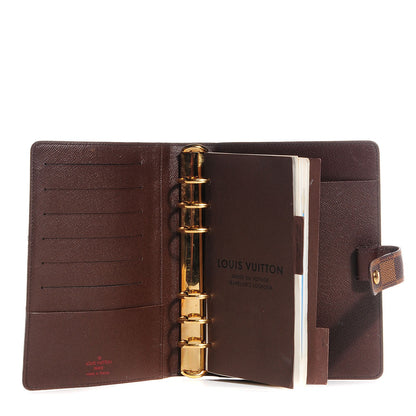 Louis Vuitton Damier Ebene Medium Ring Agenda Cover 5 of 7