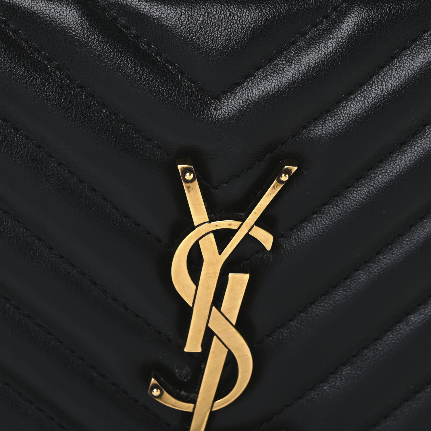 Saint Laurent Calfskin Matelasse Monogram Lou Camera Bag Black 8 of 11