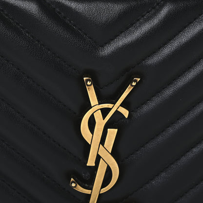 Saint Laurent Calfskin Matelasse Monogram Lou Camera Bag Black 8 of 11