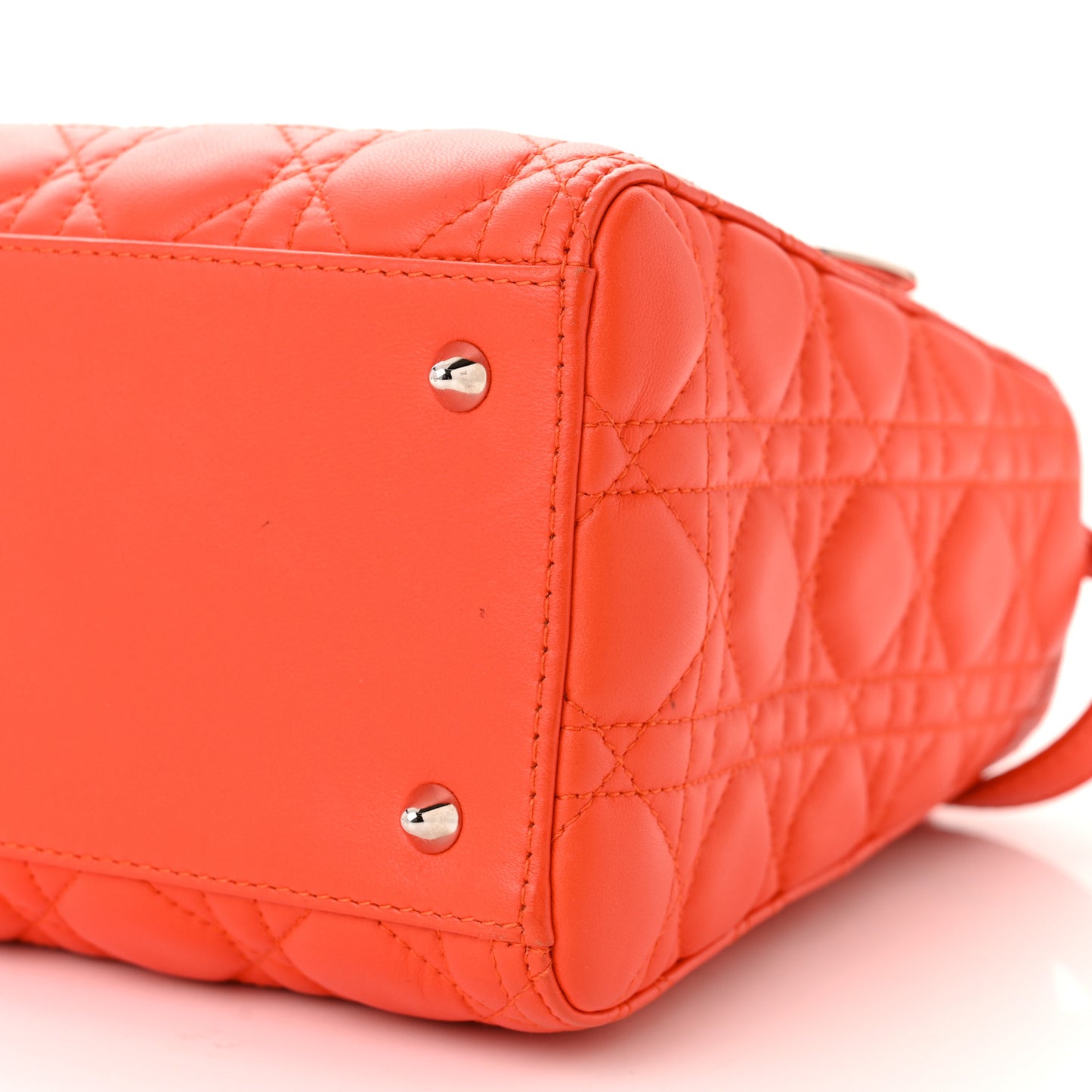 Lambskin Cannage Medium Lady Dior Orange