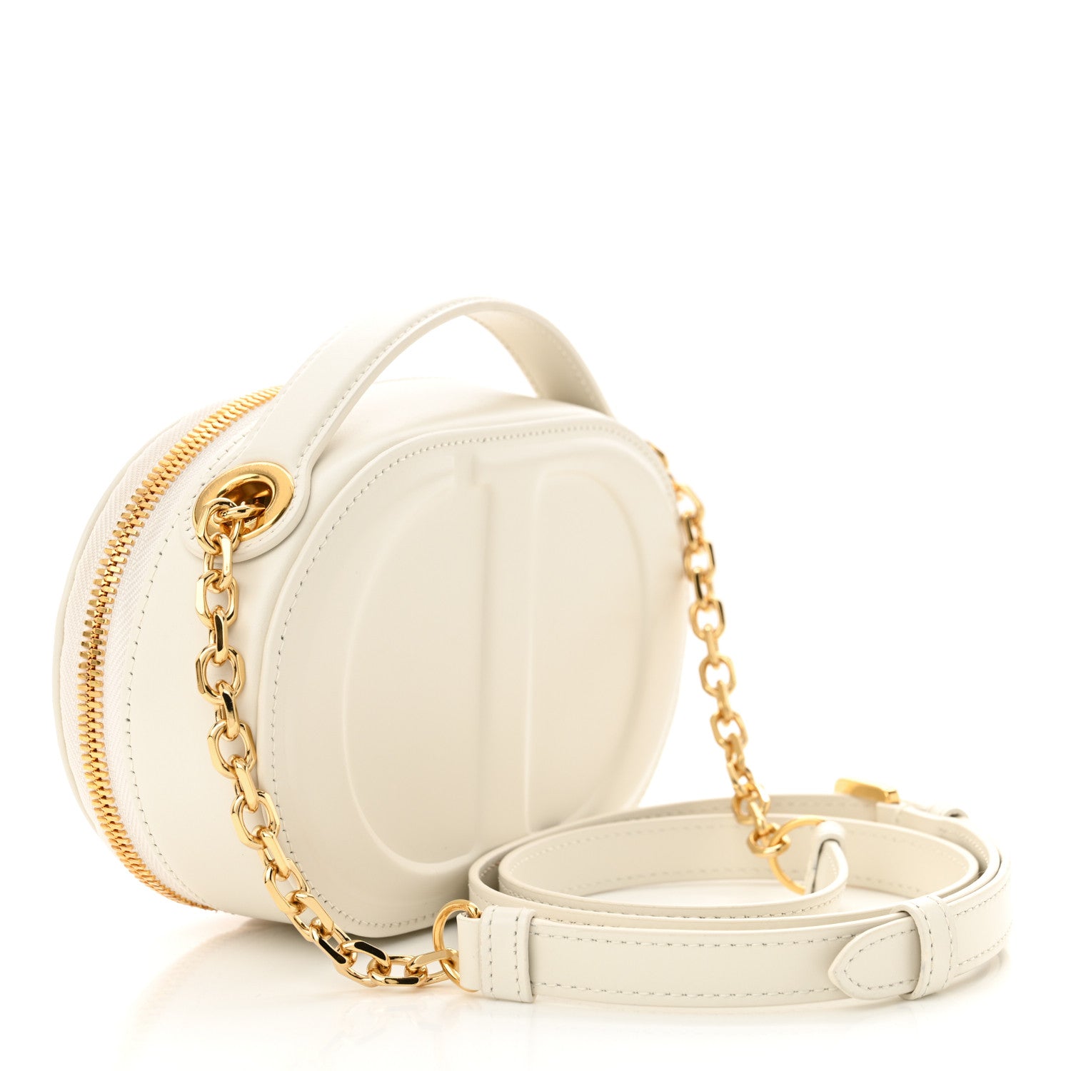 Christian Dior Calfskin CD Signature Oval Crossbody Camera Bag Latte 3 of 11