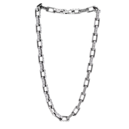 Louis Vuitton Monogram Chain Necklace Silver 3 of 6