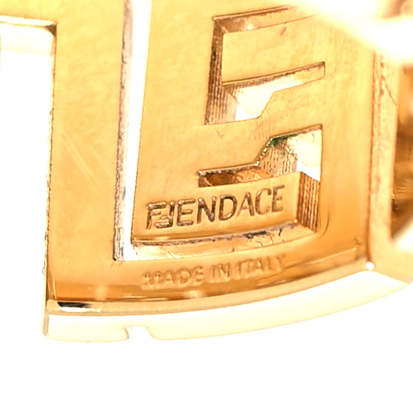 X VERSACE Metal Fendace O'Lock Ring M Gold