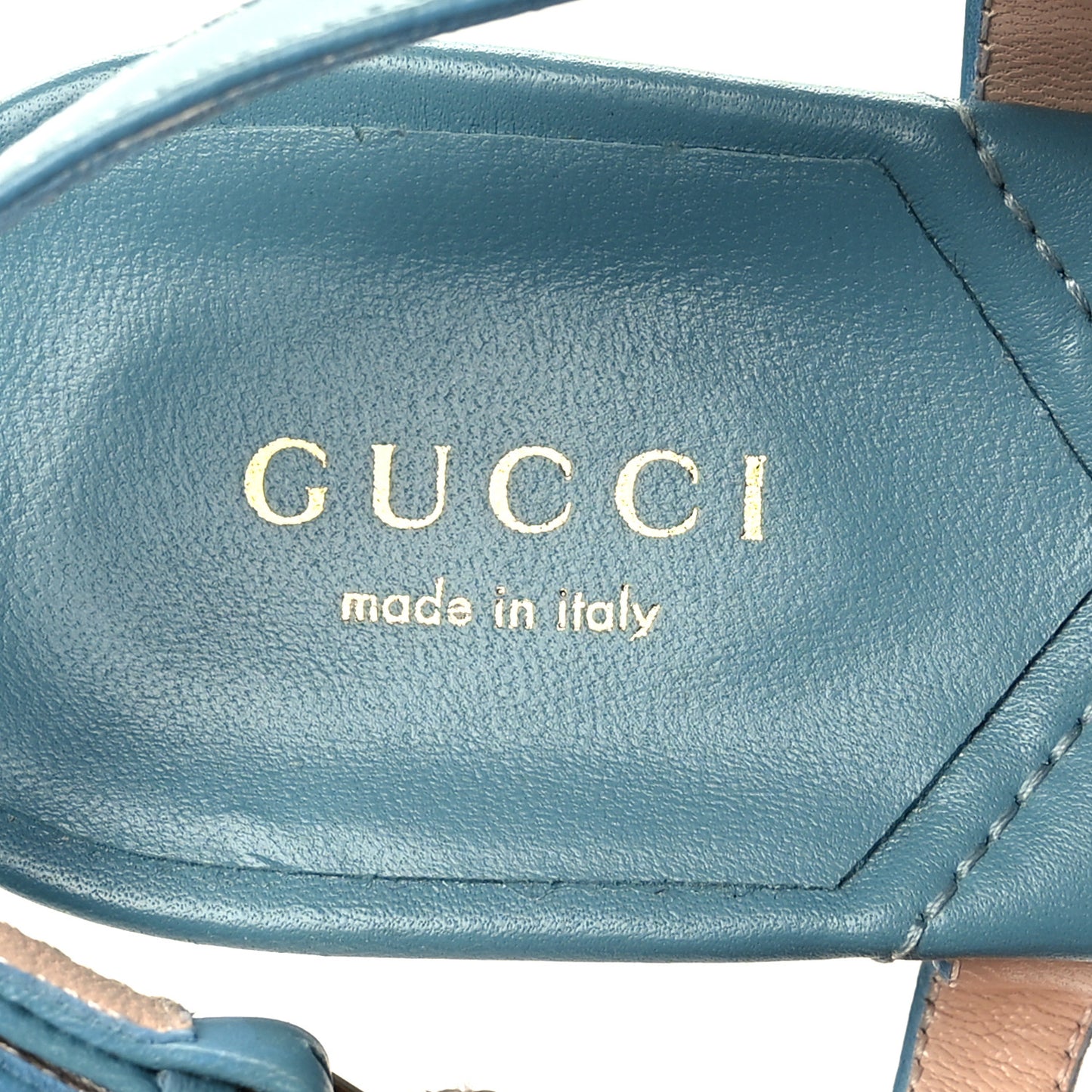 Nappa Matelasse Double G 35mm Thong Sandals 35.5 Sweet Blue