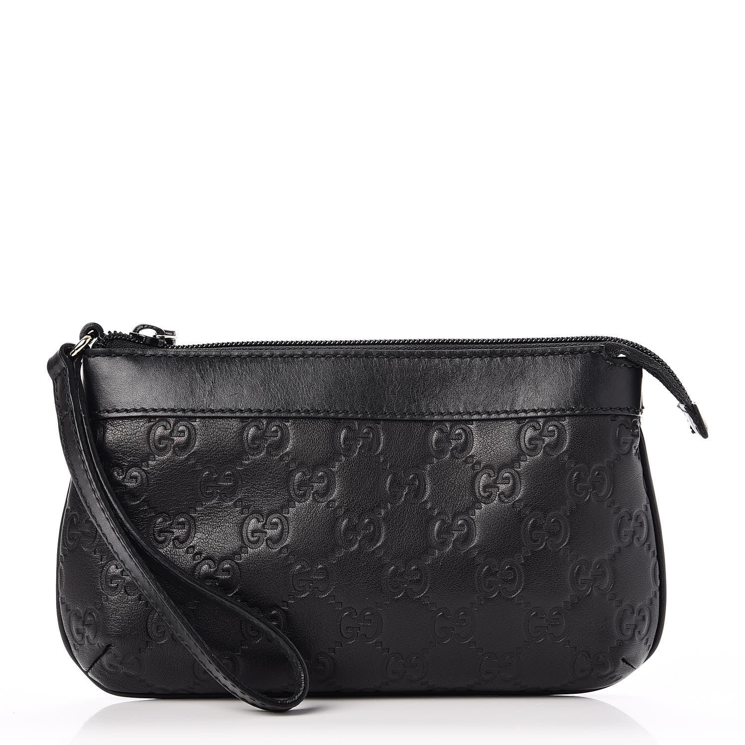 Gucci Guccissima Wristlet Black 1 of 8