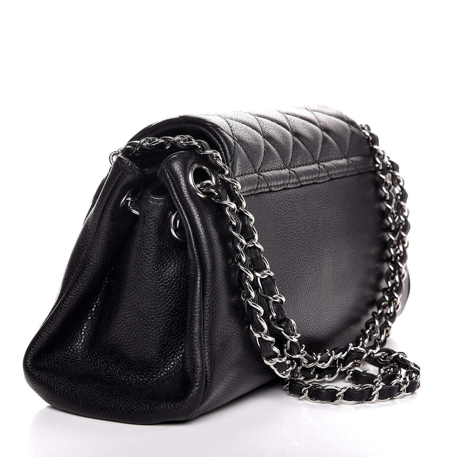Chanel Caviar Quilted Accordion Mademoiselle Flap Black 3 of 7