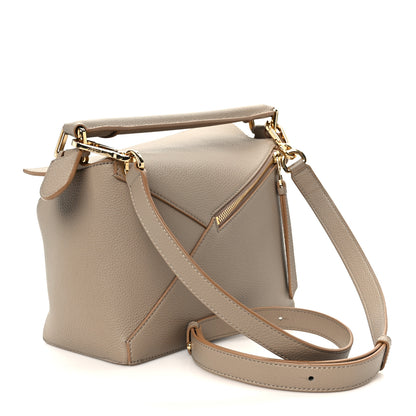 Loewe Grained Calfskin Small Puzzle Edge Bag Sand 3 of 12