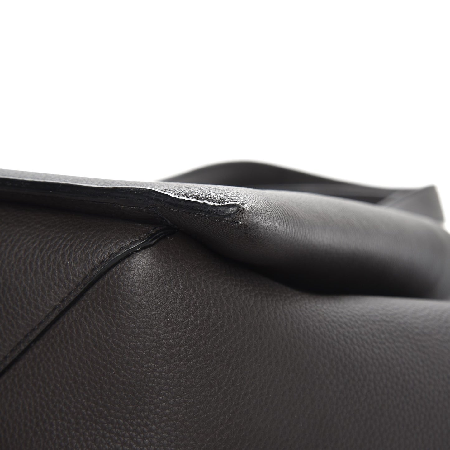 Baby Grained Calfskin Small Tri-Fold Bag Anthracite