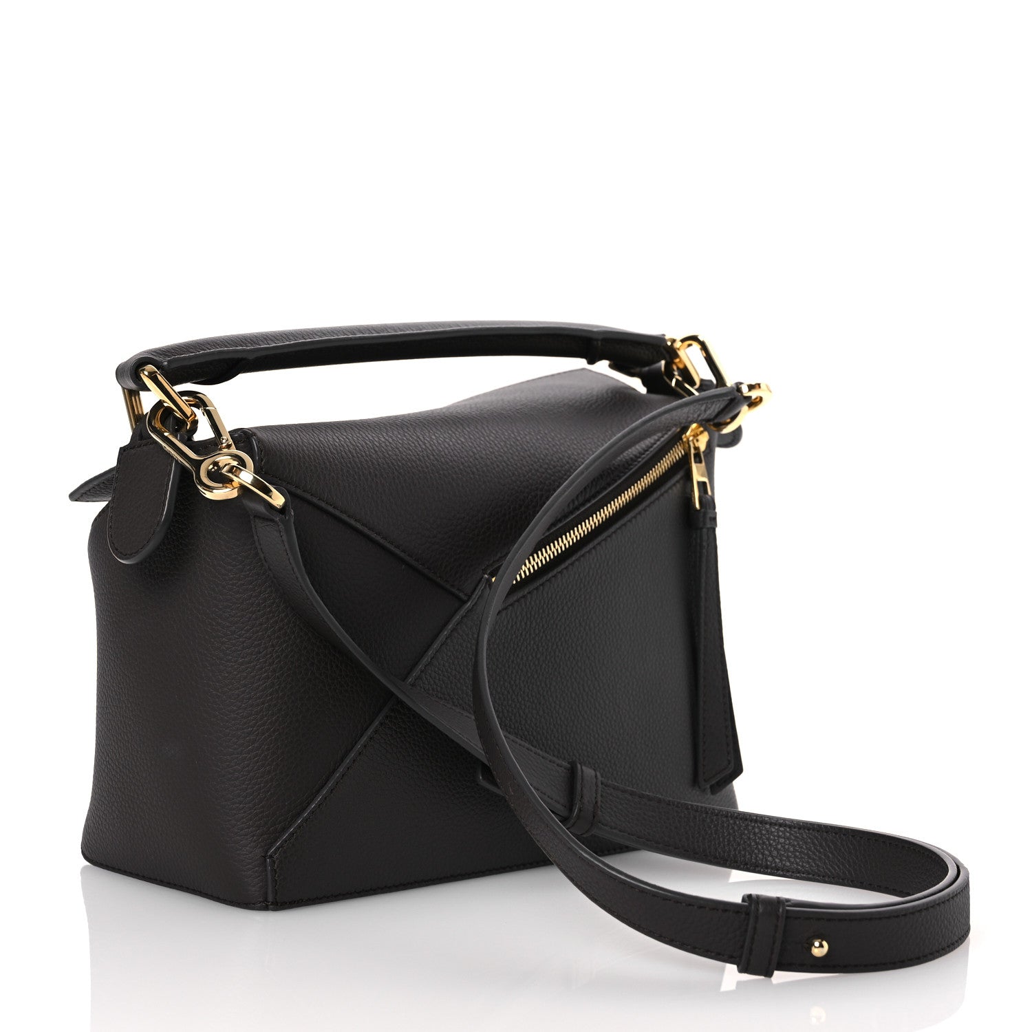 Loewe Grained Calfskin Small Puzzle Edge Bag Dark Grey 3 of 11
