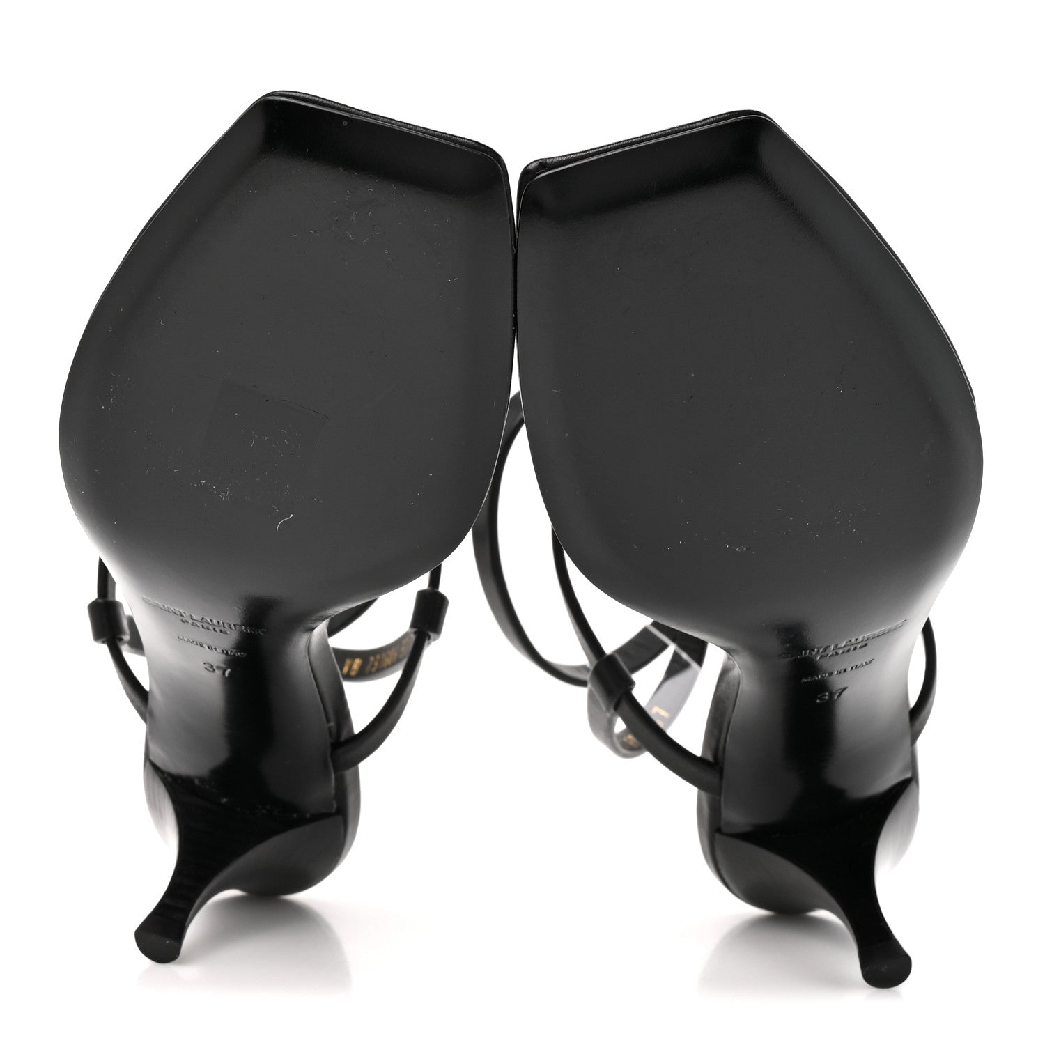 Saint Laurent Calfskin Cassandra 60 Sandals 37 Black 6 of 10