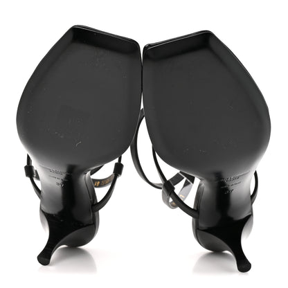 Saint Laurent Calfskin Cassandra 60 Sandals 37 Black 6 of 10
