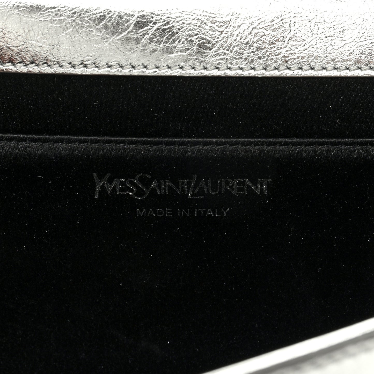 Metallic Calfskin Monogram Large Belle De Jour Clutch Silver