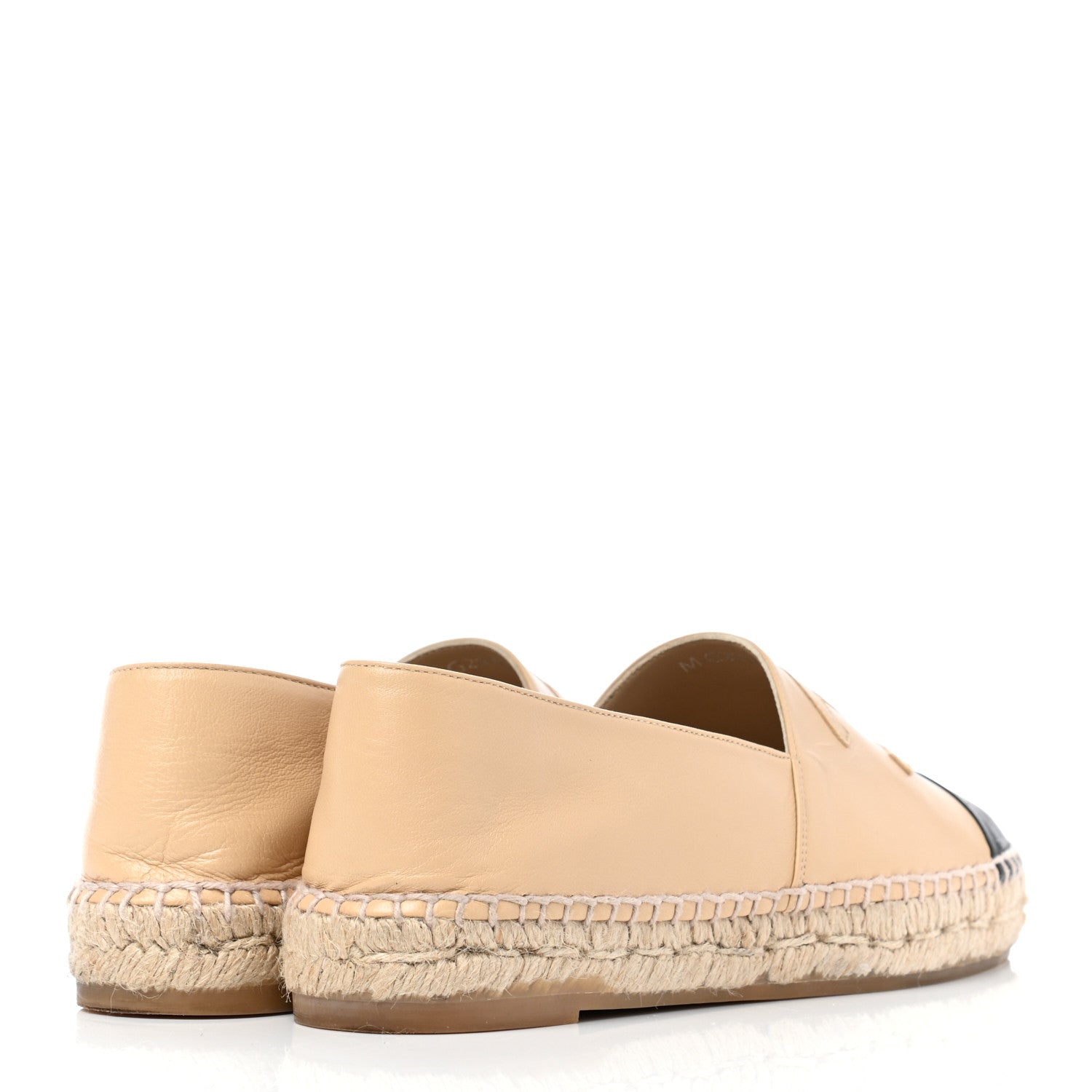 Chanel Lambskin CC Espadrilles 39 Beige Black 4 of 12