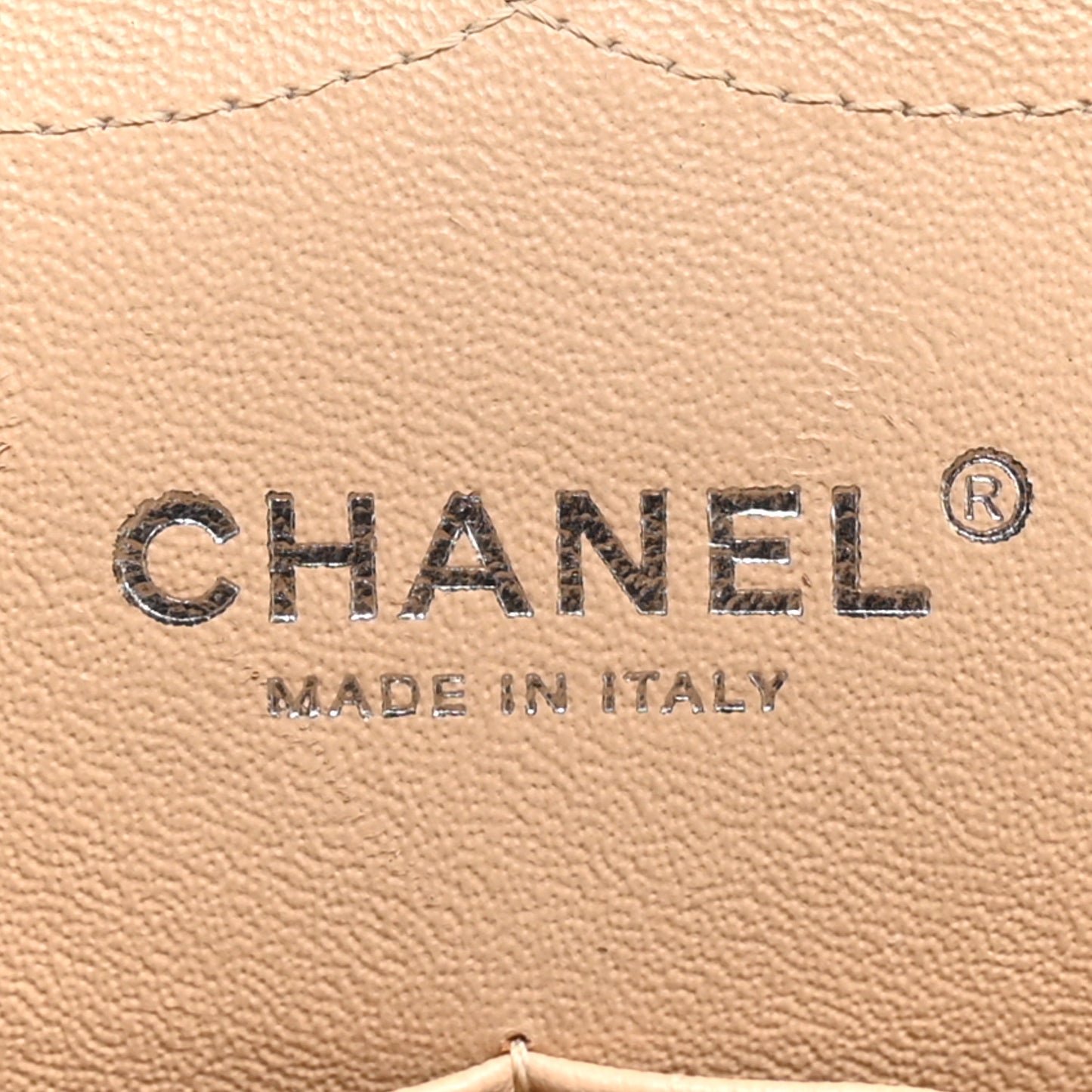 Caviar Quilted Jumbo Double Flap Beige