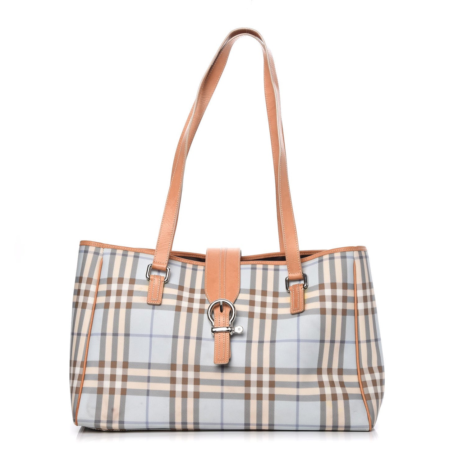 House Check Diaper Bag Blue