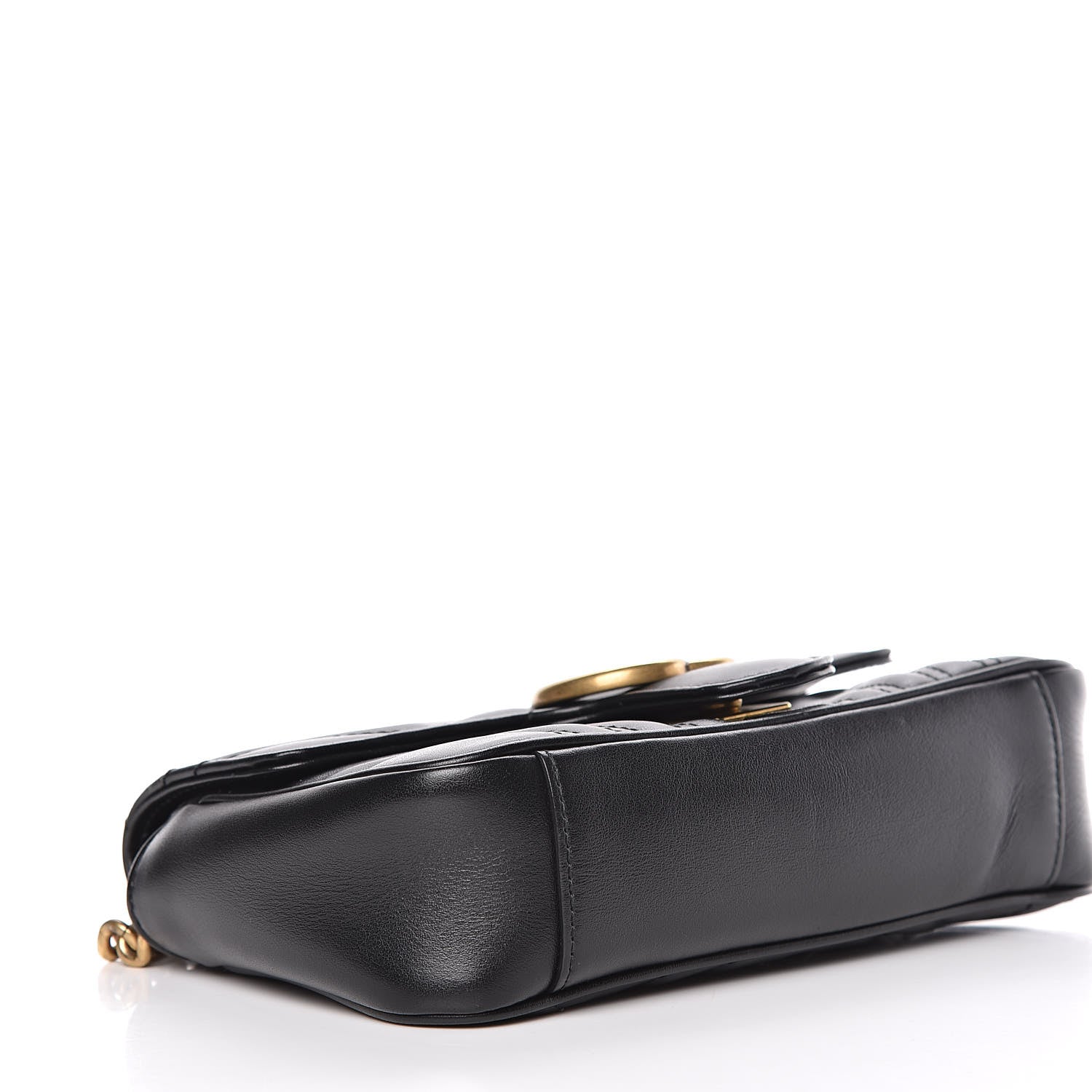 Gucci Calfskin Matelasse Mini GG Marmont Shoulder Bag Black 4 of 9