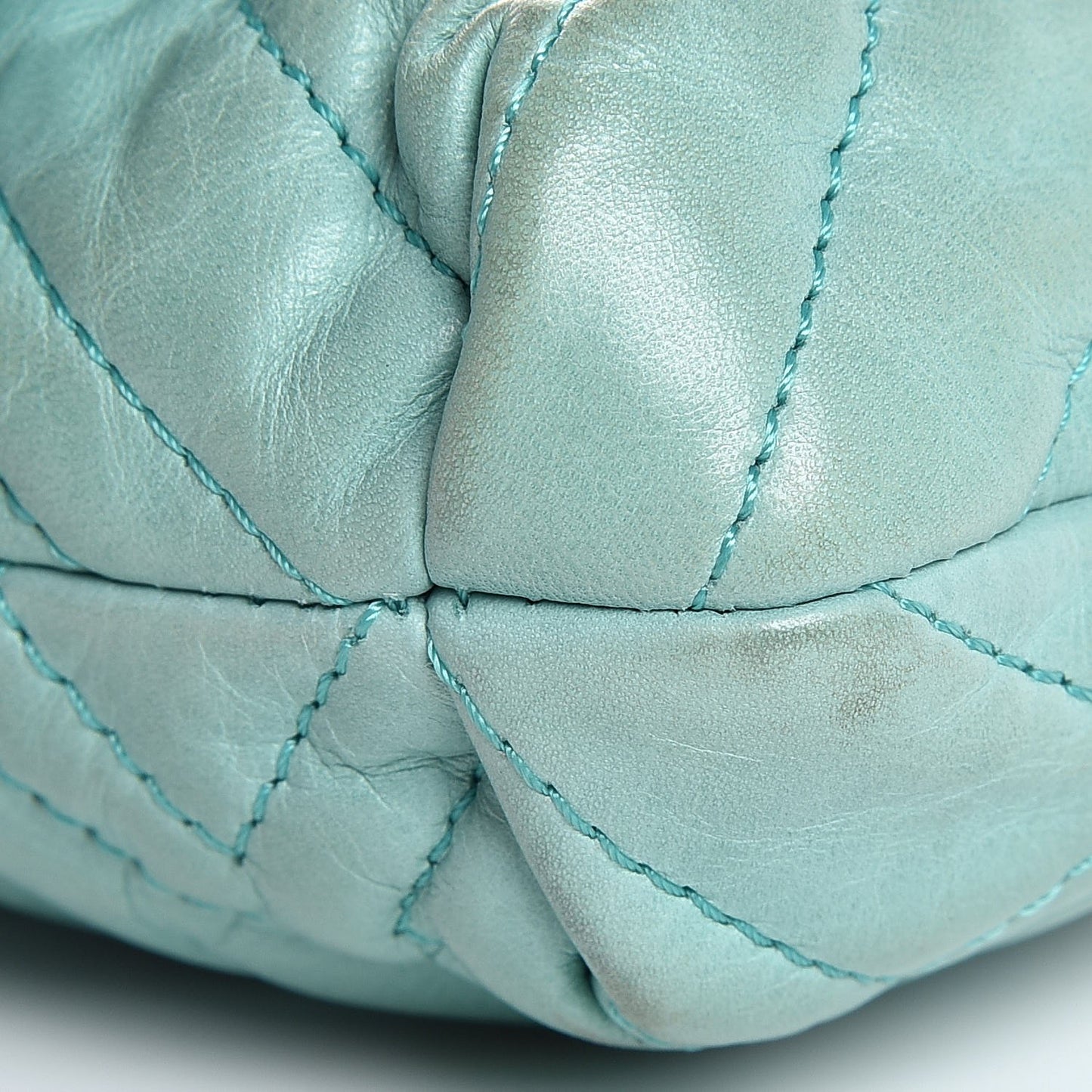 Calfskin Quilted Mini Happy Pop Crossbody Vert Clair