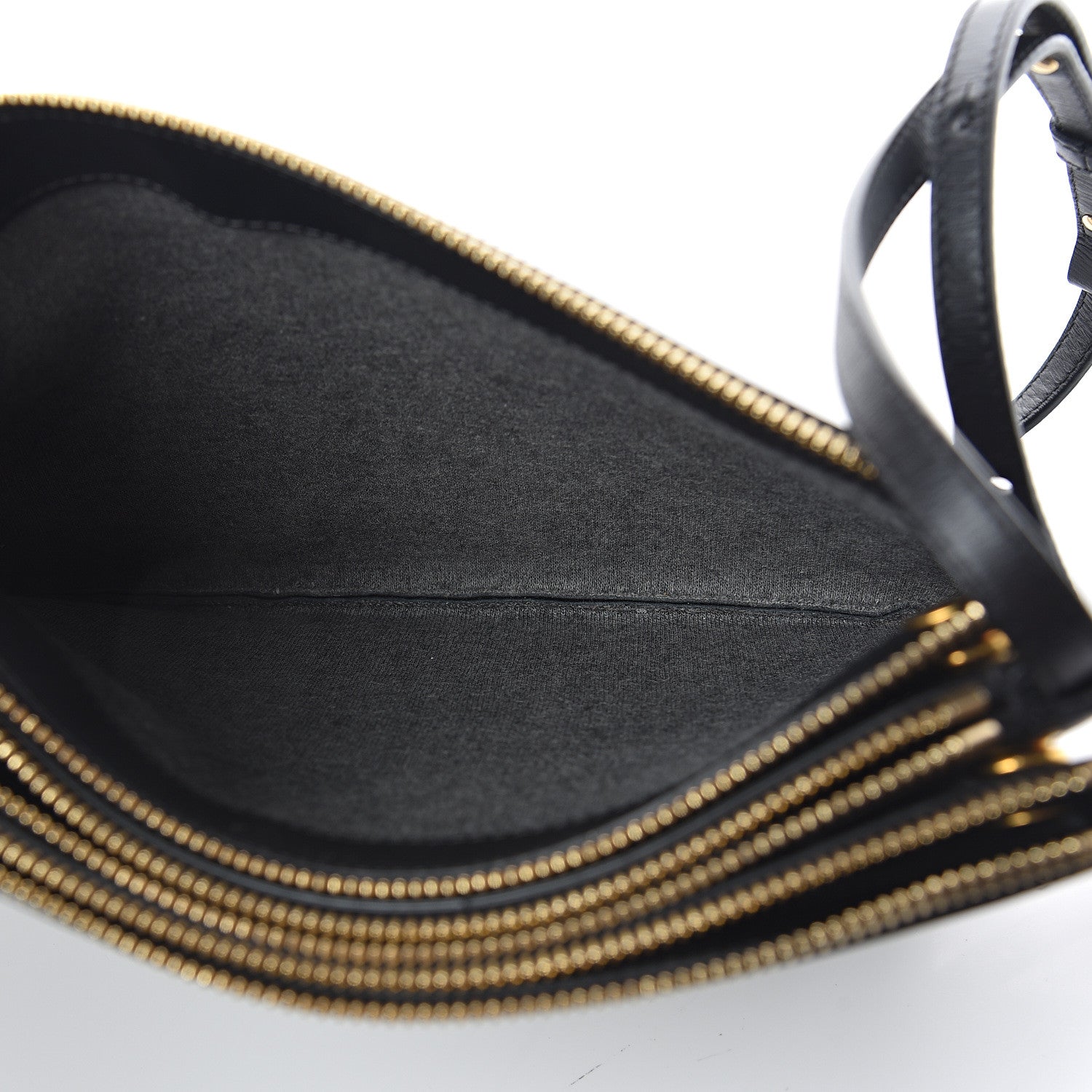 Celine Liege Calfskin Large Trio Crossbody Bag Black 7 of 9