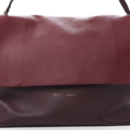 Celine Calfskin Suede All Soft Shoulder Bag Burgundy 17 of 17