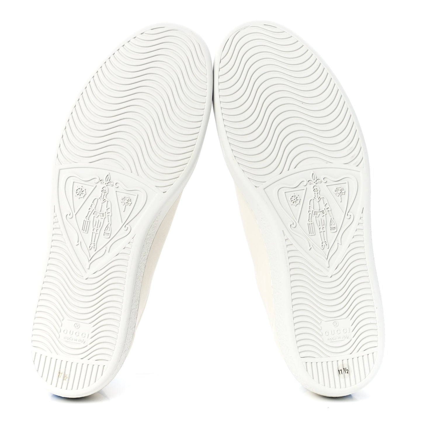 Calfskin Nubuck Interlocking G Mens New Ace Sneakers 11.5 Mystic White Hibiscus Red Bright Splash