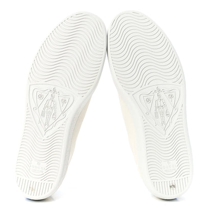 Gucci Calfskin Nubuck Interlocking G Mens New Ace Sneakers 11.5 Mystic White Hibiscus Red Bright Splash 5 of 8