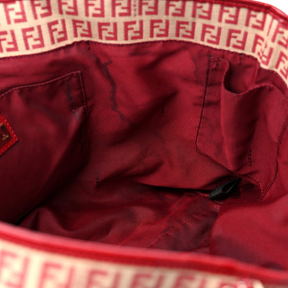 Fendi Zucchino Shopping Tote Tobacco Red 11 of 14