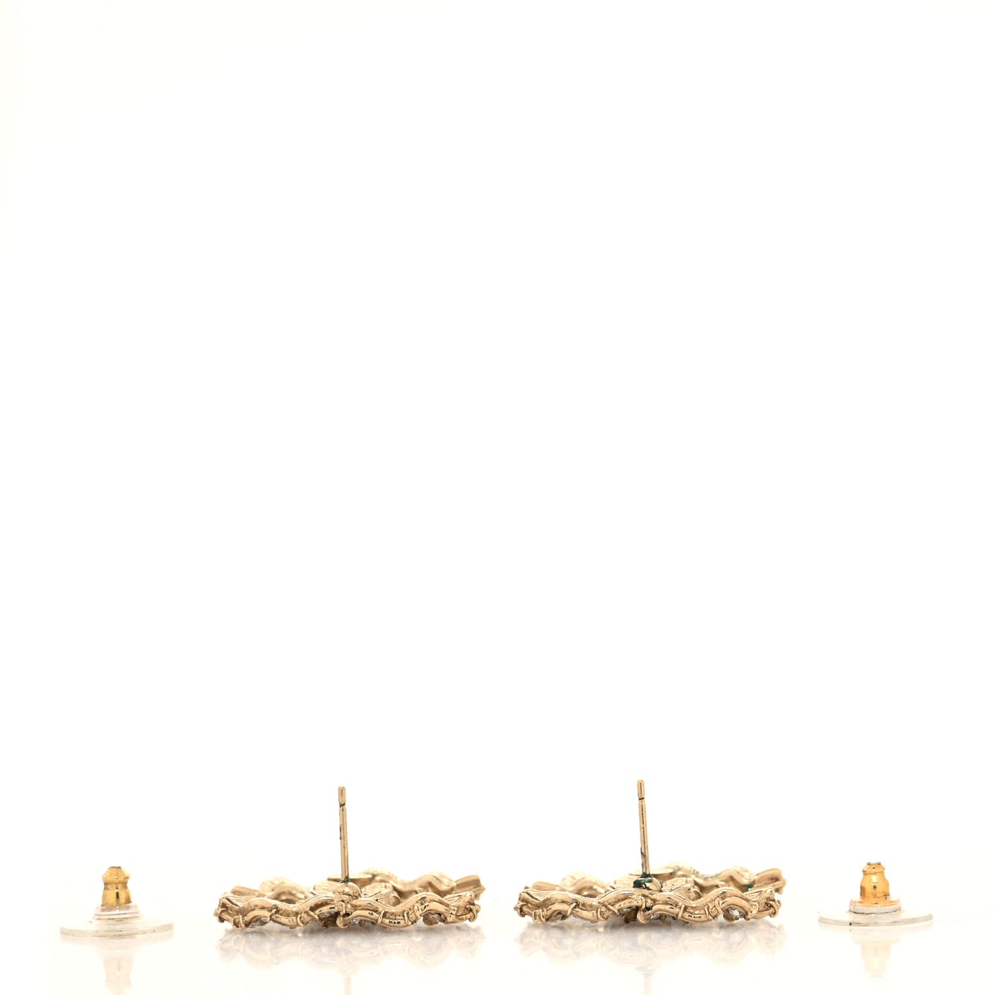Crystal CC Earrings Gold