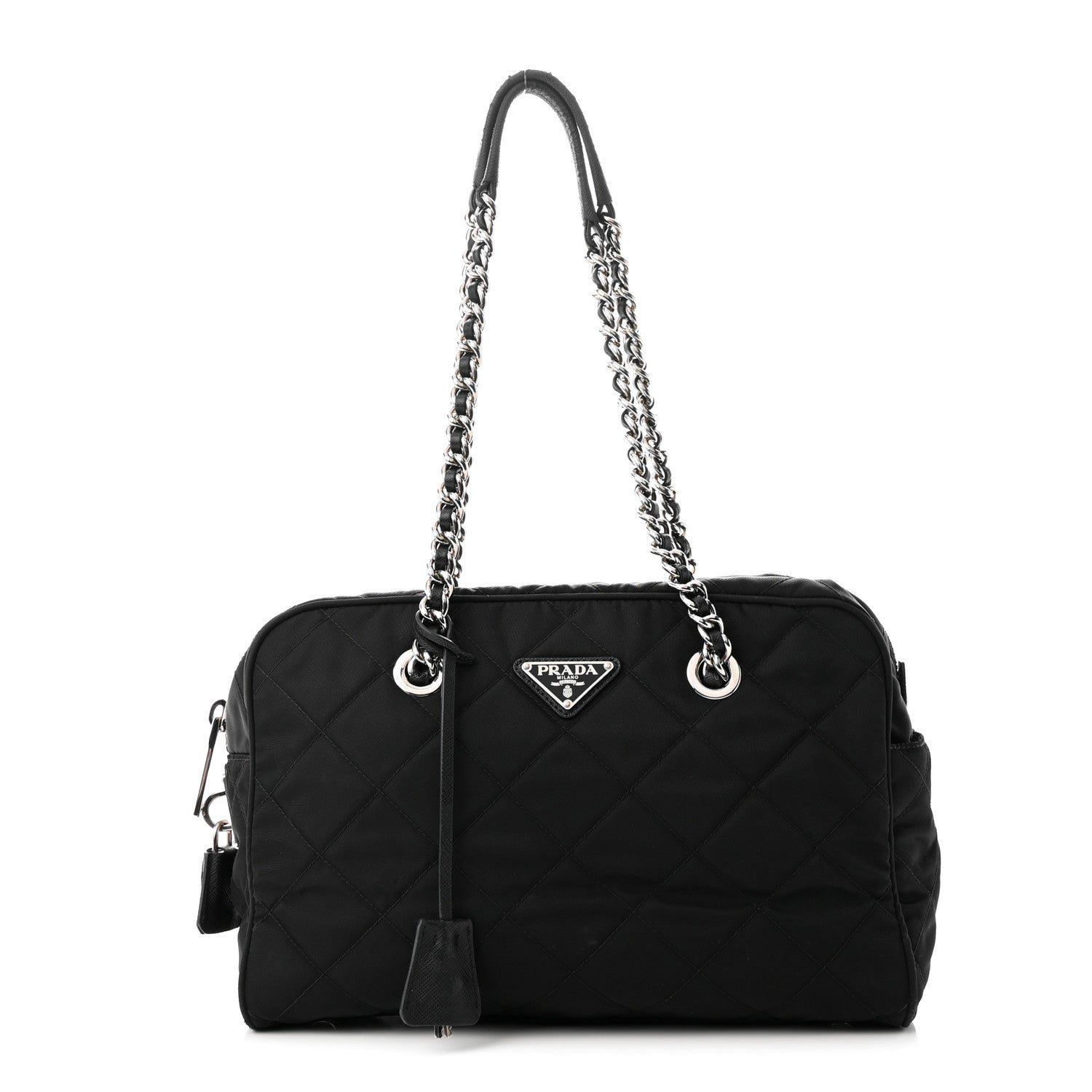 Prada Nylon Tessuto Impuntu Quilted Shoulder Bag Black 1 of 10