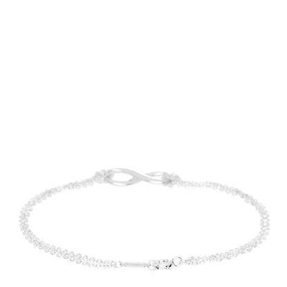 Tiffany Sterling Silver Infinity Double Chain Bracelet 2 of 3