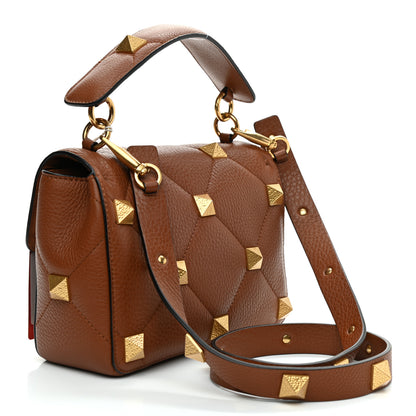 Valentino Garavani Grained Calfskin Medium Roman Stud Shoulder Bag Selleria 3 of 8