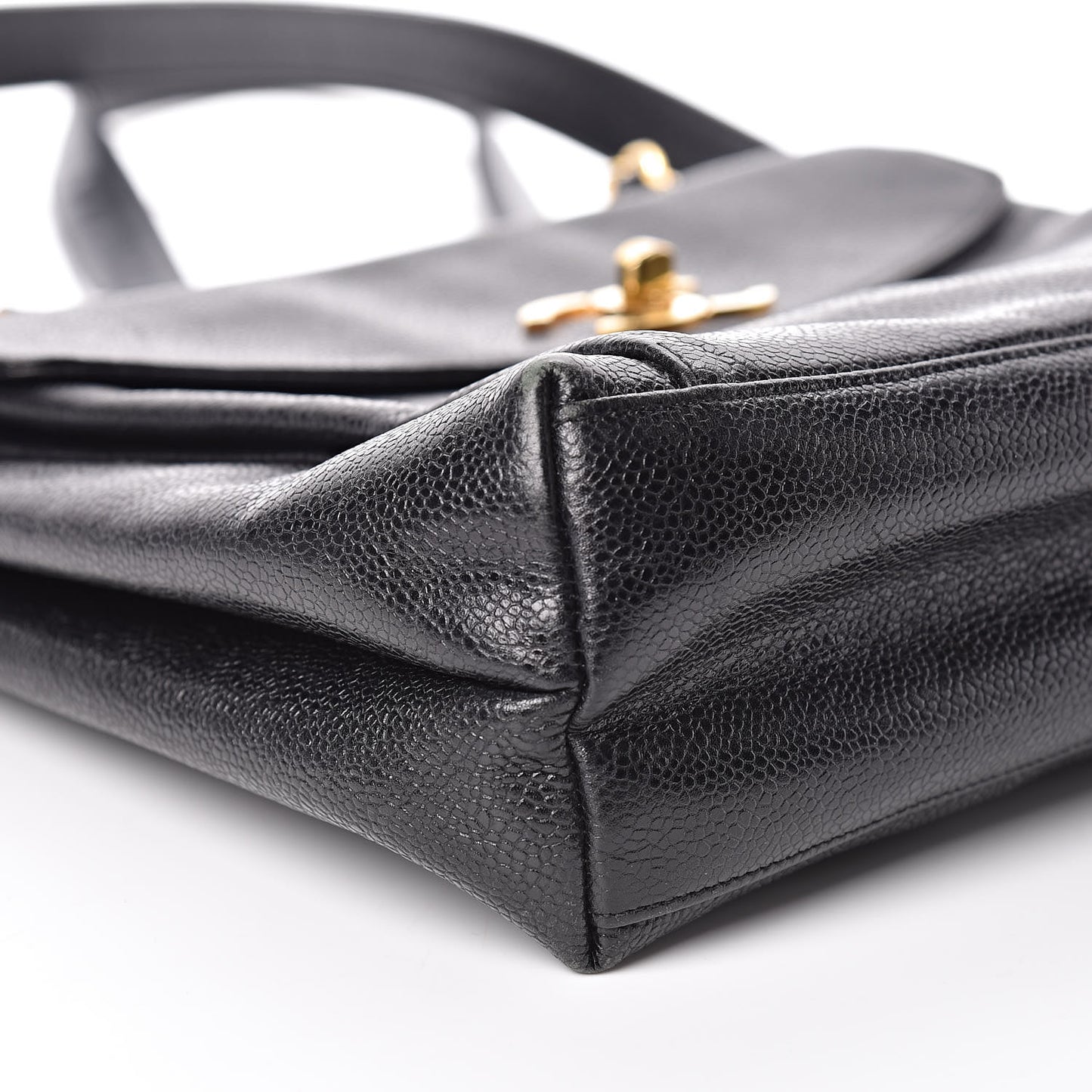 Caviar Flap Shoulder Bag Black