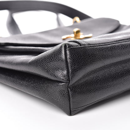 Chanel Caviar Flap Shoulder Bag Black 9 of 10