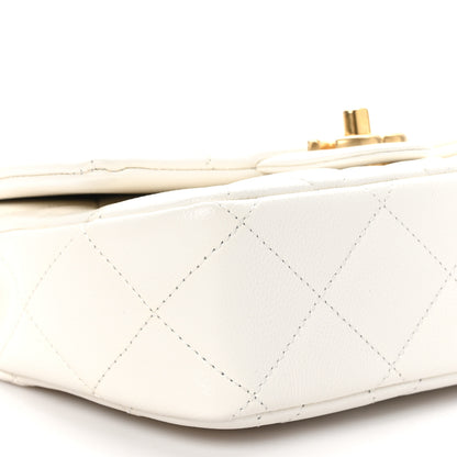 Chanel Caviar Quilted Mini Sweetheart Flap White 9 of 10