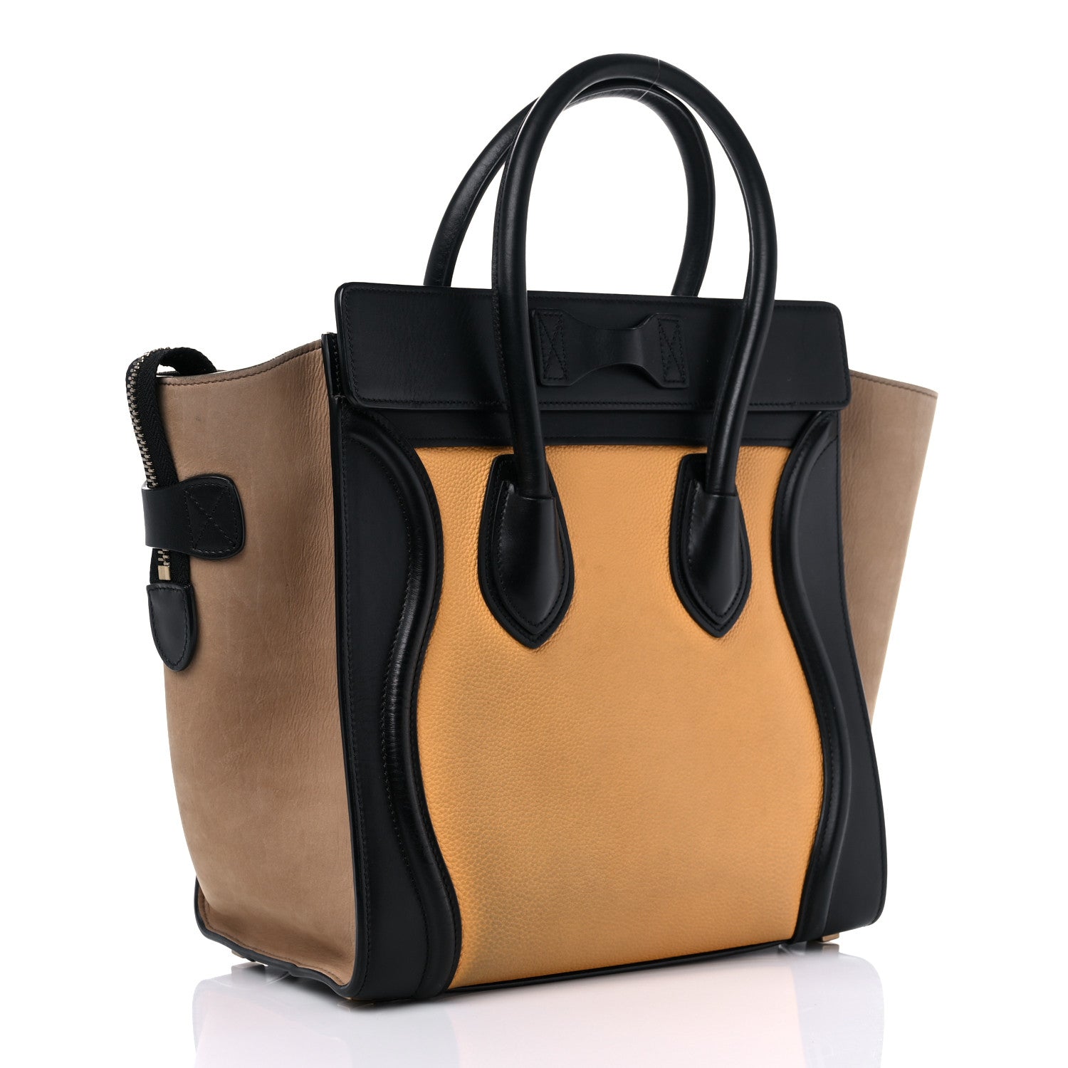 Celine Baby Grained Calfskin Nubuck Micro Tri-Color Luggage Corn 3 of 15
