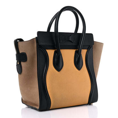 Celine Baby Grained Calfskin Nubuck Micro Tri-Color Luggage Corn 3 of 15