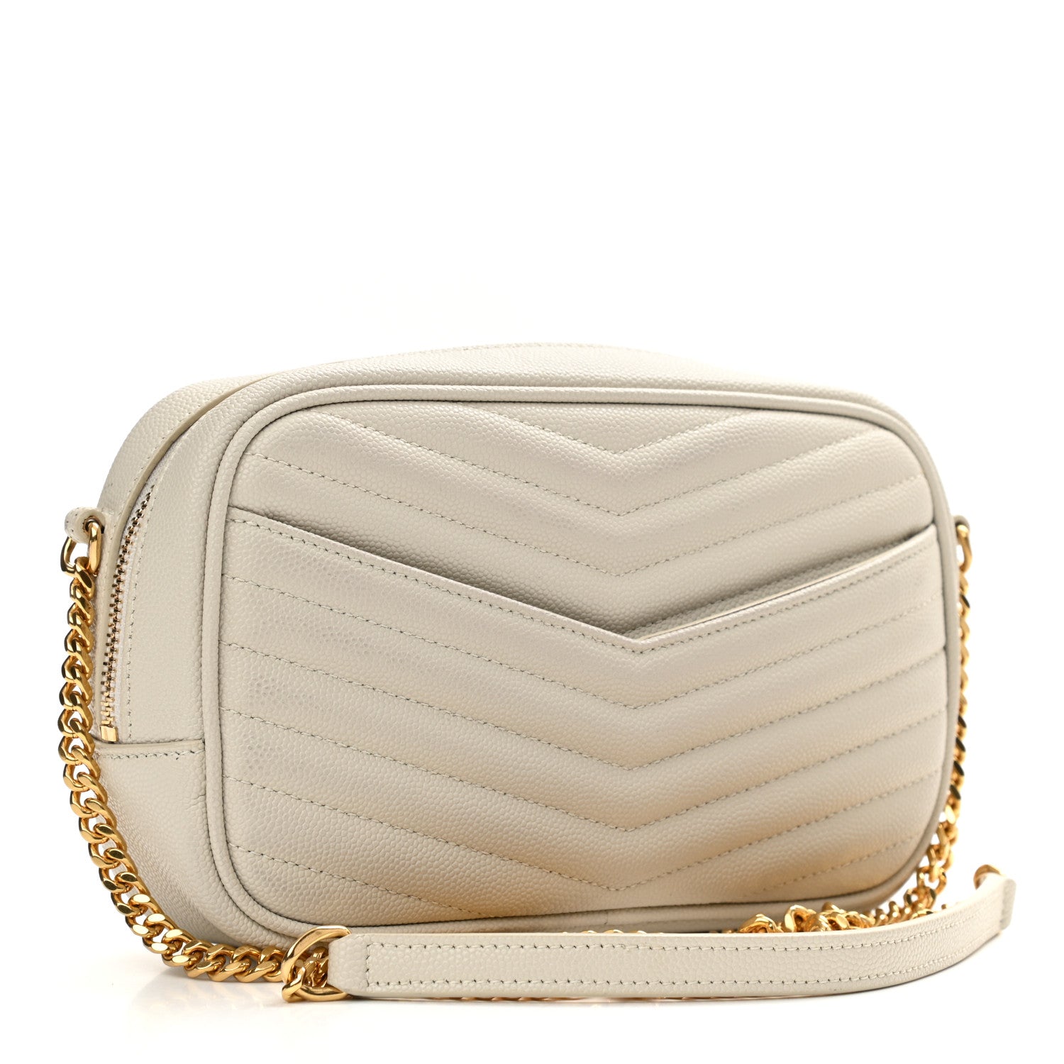 Saint Laurent Grain De Poudre Matelasse Monogram Mini Lou Camera Bag Crema Soft 3 of 11