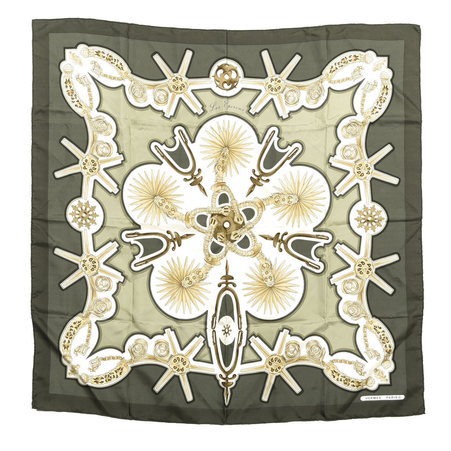 Hermes Silk Les Eperons Scarf 90 1 of 3
