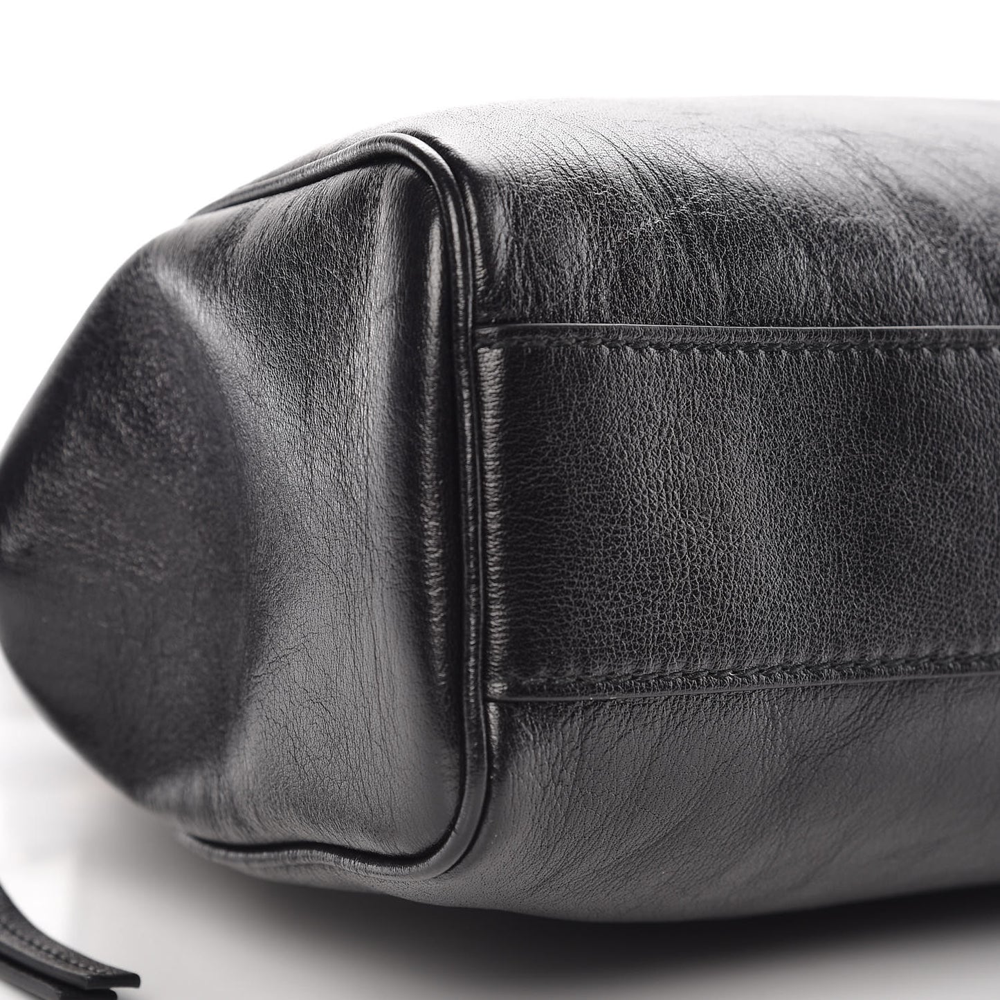 Calfskin Medium Re(Belle) Top Handle Bag Black