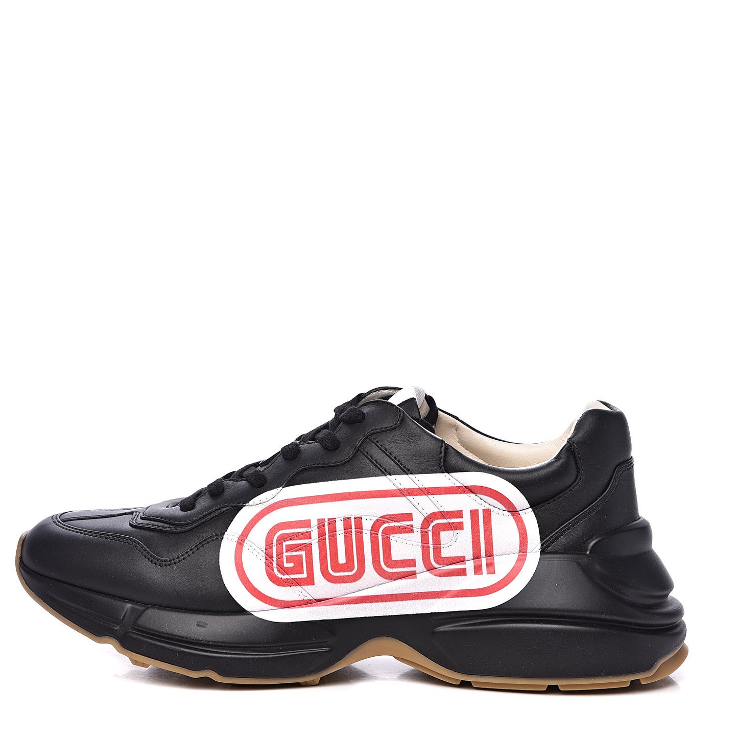 X SEGA Calfskin Logo Mens Rhyton Sneakers 8 Black