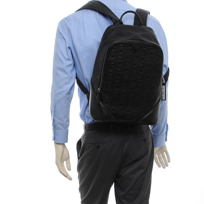 MCM Calfskin Ottomar Monogram Duke Backpack Black 2 of 12