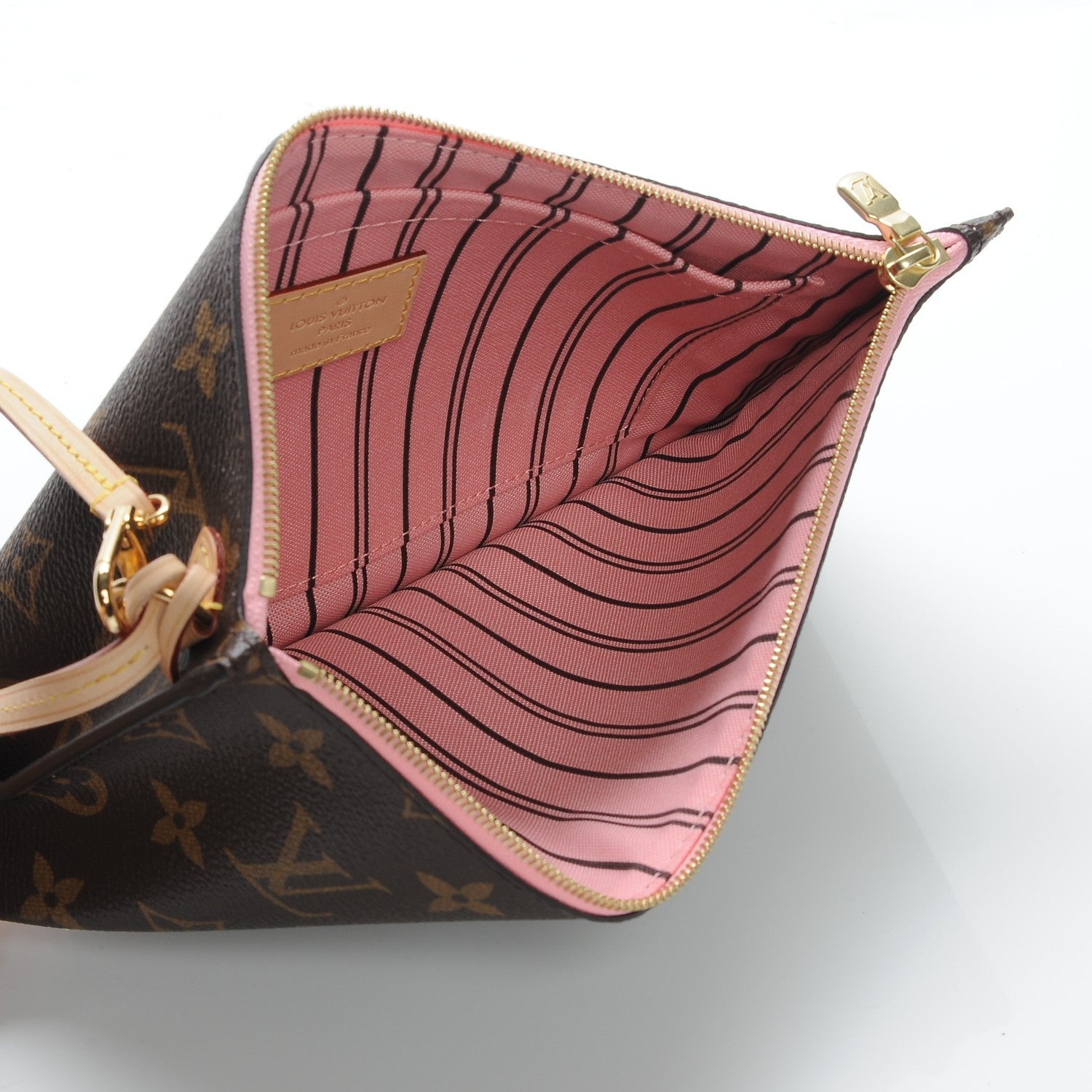 Louis Vuitton Monogram Neverfull MM GM Pochette Sugar Pink 5 of 6