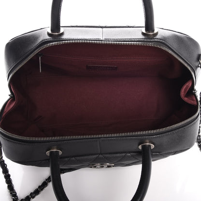 Chanel Caviar Quilted Large Coco Handle Bowling Bag Black 8 of 8