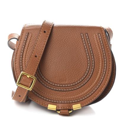 Chloe Calfskin Mini Marcie Round Crossbody Bag Tan 1 of 9
