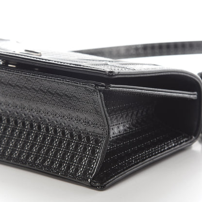 Christian Dior Metallic Patent Micro-Cannage Medium Diorama Flap Bag Graphite 8 of 8