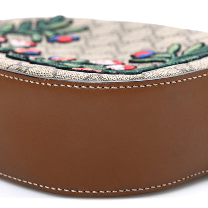 Gucci GG Supreme Monogram Floral Embroidered Mini Chain Shoulder Bag Beige Ebony Tuscany 10 of 10
